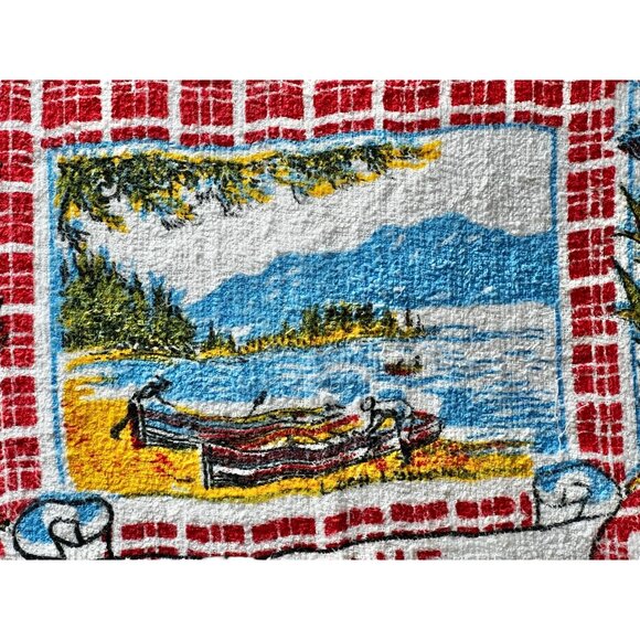 Vintage Scottish Souvenir Tea Towel With Lion Rampant Design & Bonnie Scotland - Picture 7 of 12